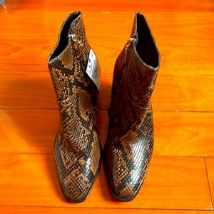 ZARA SNAKE-PRINT BOOTS